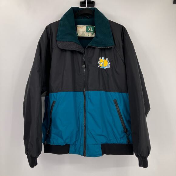 Vintage Wear Guard Black Blue Embroidered Logo Zip Insulated 2401 Jacket Coat - Picture 1 of 11
